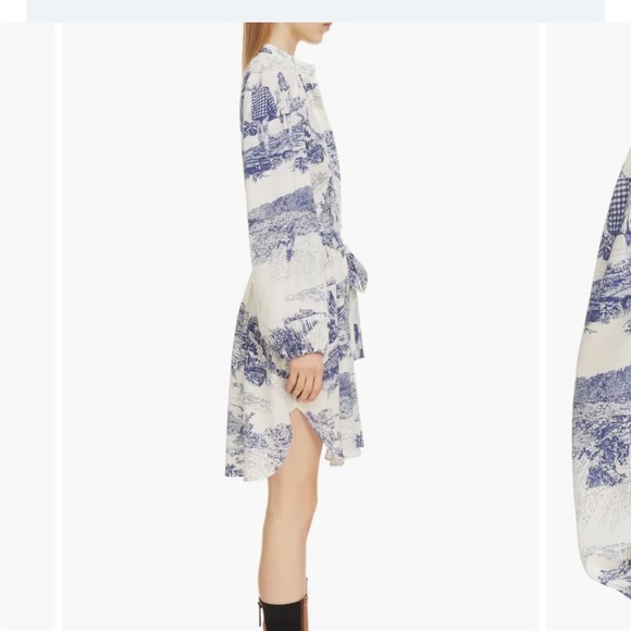 Chloe Toile Longsleeve Silk Minidress - Picture 13 of 16